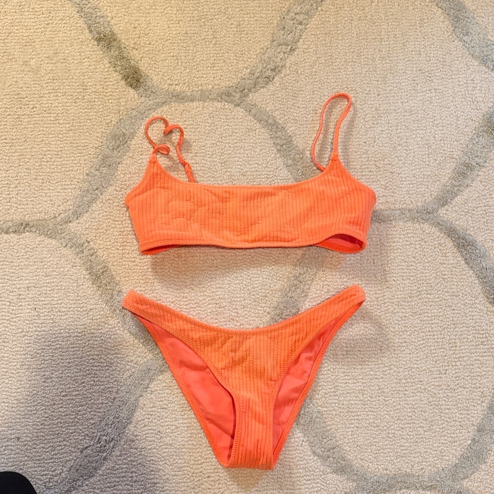 Triangl Orange Bikini Set